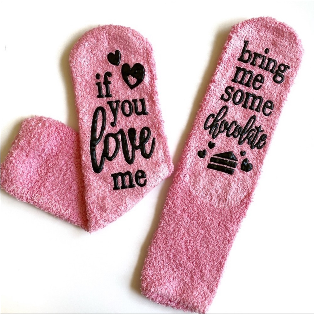 Cupcake chocolate fuzzy socks